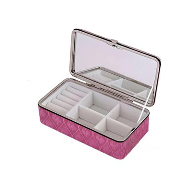 JOYERO RYBIU BE32230 CON ESPEJO MINIMALISTA ALTA CALIDAD ROSADO