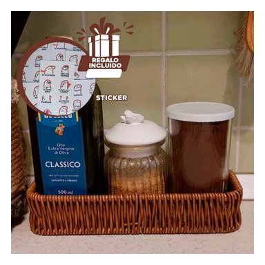 CESTA RYBIU HO30195 MARRÓN MODERNA ALMACENAMIENTO + REGALO STICKERS
