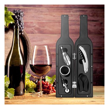 SET ACCESORIOS COCINA RYBIU CO30364 NEGRO INNOVADOR DESCORCHADOR + REGALO AGENDITA