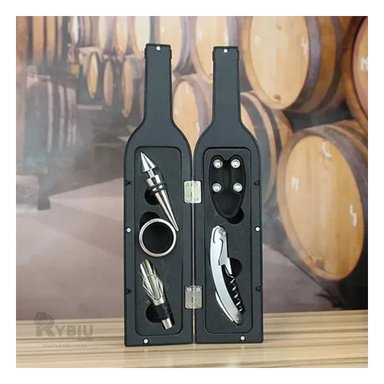 SET ACCESORIOS COCINA RYBIU CO30364 NEGRO EXTRACION CORCHOS + REGALO STICKERS