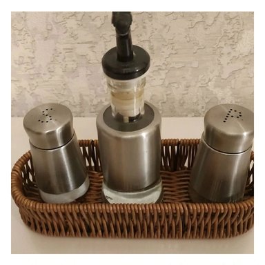 CESTA RYBIU HO30194 MARRÓN TEJIDA ORGANIZADORA CUBIERTOS