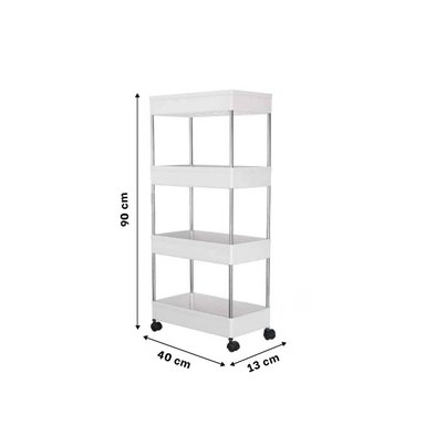 ESTANTE RYBIU HO30742 BLANCO HOGAR 4 CESTAS + PAPEL REGALO - 4