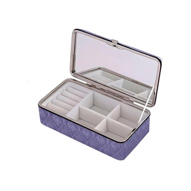 JOYERO RYBIU BE32231 CON ESPEJO MINIMALISTA ALTA CALIDAD LILA