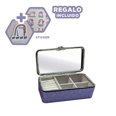 JOYERO RYBIU BE32231 ES PORTATIL Y STICKERS LILA