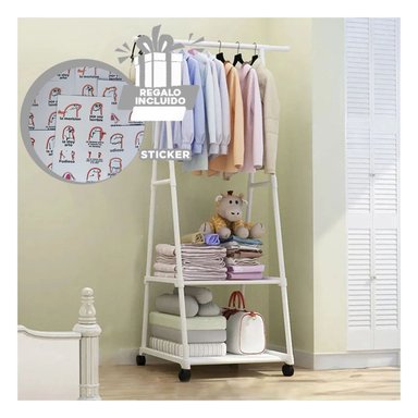 SET PERCHERO RYBIU HO30802 HABITACION BLANCO + REGALO STICKERS