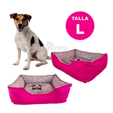 CAMA PERROS MA31028 RYBIU RESISTENTE DE TALLA L EN TONO FUCSIA + AGENDITA