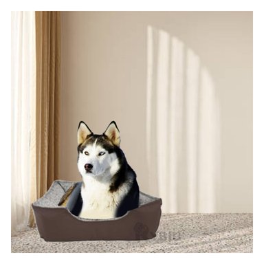 CAMA PERROS MA31047 RYBIU PET EN TONO MARRON TALLA XL + STICKERS