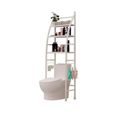 ESTANTE RYBIU HO30745 BLANCO ORGANIZADOR BAÑO CURVO Y + PAPEL REGALO