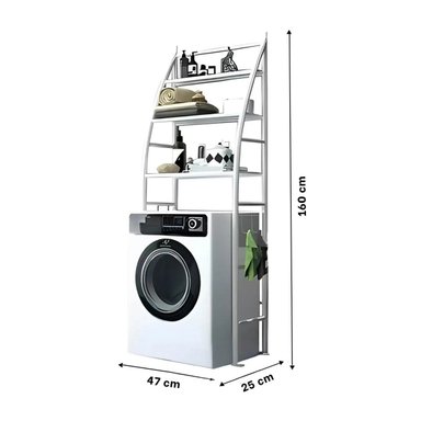 ESTANTE RYBIU HO30745 BLANCO ORGANIZADOR BAÑO CURVO Y + PAPEL REGALO - 4