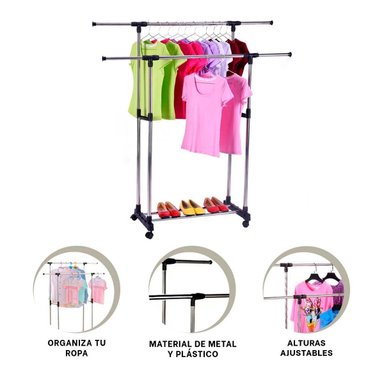 COLGADOR RYBIU HO30744 PLATA ORGANIZADOR ROPA - 3