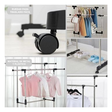 COLGADOR RYBIU HO30744 PLATA ORGANIZADOR ROPA - 5