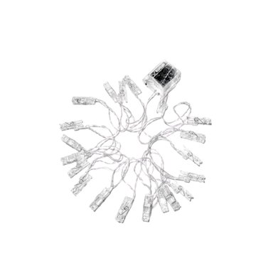 LUCES RYBIU HO30766 AMARILLO 3 METROS CON 20 CLIPS FOTOS + PAPEL REGALO