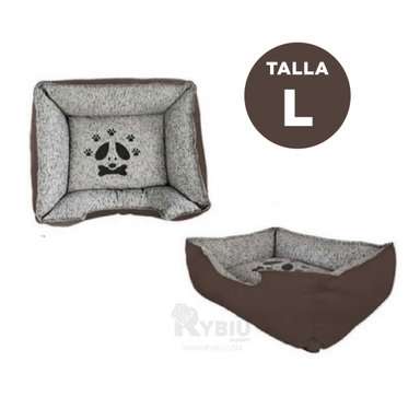 CAMA PERROS MA31029 RYBIU RESISTENTE DE TALLA L EN TONO MARRON + AGENDITA