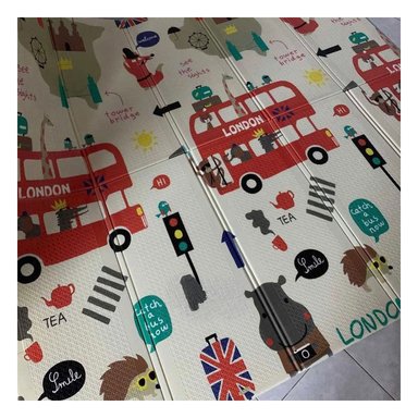 ALFOMBRA RYBIU HO30719 200 X 180 CM INFANTIL PLEGABLE ANTIGOLPES PARA NIÑOS MULTICOLOR