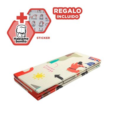 ALFOMBRA RYBIU HO30719 200 X 180 CM INFANTIL PROTECTORA EN MULTICOLOR + REGALO STICKERS