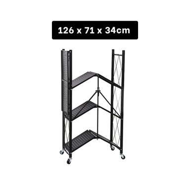 ESTANTE RYBIU HO30749 NEGRO PLEGABLE EL HOGAR 4 NIVELES - 4