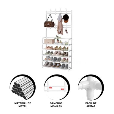 ZAPATERA RYBIU RECTO BLANCO ORGANIZADORA 5 NIVELES - 3