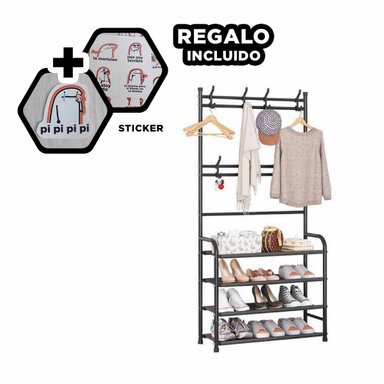 ZAPATERA RYBIU CURVO NEGRO CON SEPARADORES + REGALO STICKERS