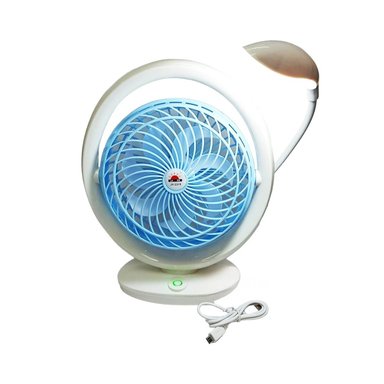 VENTILADOR PORTATIL RYBIU JR2019 3 NIVELES CELESTE + PAPEL REGALO