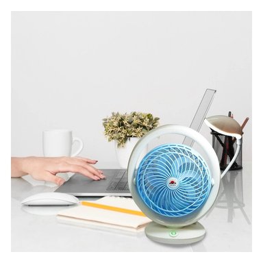VENTILADOR PORTATIL RYBIU JR2019 3 NIVELES CELESTE + PAPEL REGALO - 2