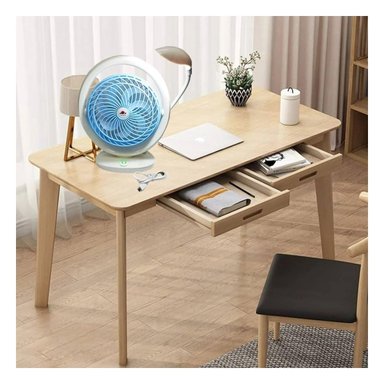 VENTILADOR PORTATIL RYBIU JR2019 3 NIVELES CELESTE + PAPEL REGALO - 3