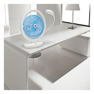 VENTILADOR PORTATIL RYBIU JR2019 3 NIVELES CELESTE + PAPEL REGALO - 5