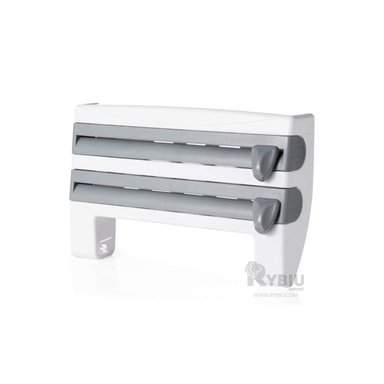 DISPENSADOR RYBIU CO30392 GRIS DOBLE PAPEL ALUMINIO