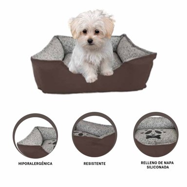 CAMA PERROS MA31039 RYBIU COLOR MARRON EN TALLA S + PAPEL DE REGALO