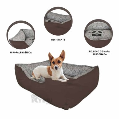 CAMA PERROS MA31039 RYBIU TONO MARRON EN TALLA S + AGENDITA
