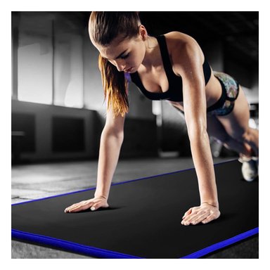 COLCHONETA RYBIU DE30540 5.5X100CM NEGRA TALLA S BORDE AZUL