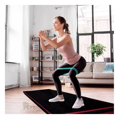 COLCHONETA RYBIU DE30533 PILATES NEGRA L CON ROJO + PAPEL REGALO