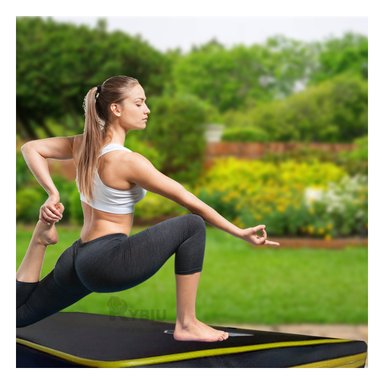 COLCHONETA RYBIU DE30531 1.5 M NEGRA DEPORTE TALLA L CON AMARILLO