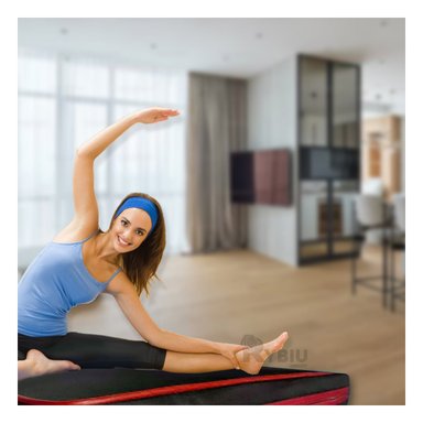 COLCHONETA RYBIU DE30533 1.5 M NEGRA DEPORTE TALLA L CON ROJO