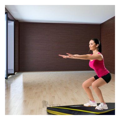 COLCHONETA RYBIU DE30539 1M NEGRA DEPORTE TALLA S CON AMARILLO