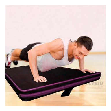 COLCHONETA RYBIU DE30534 ESPUMA YOGA L NEGRA Y ROSADO + REGALO STICKERS