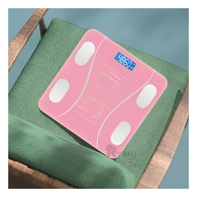 BALANZA RYBIU DE28652 VIDRIO REGISTRO PESO INTELIGENTE ROSADO