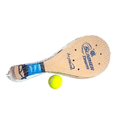 PALETAS TENIS RYBIU MADERA PROFESIONALES Y PRECISAS BEIGE + REGALO STICKERS - 3