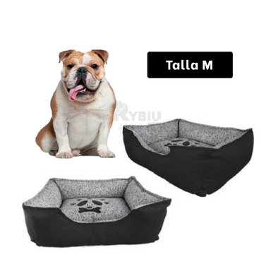 CAMA PERROS MA31035 RYBIU PET EN TALLA M COLOR NEGRO + STICKERS
