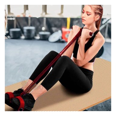 LIGA ELÁSTICA RYBIU DE30588 RESISTENCIA ABDOMINAL ROJO Y NEGRO