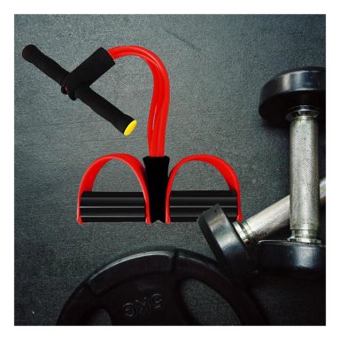 LIGA RYBIU DE30588 PARA HACER ABDOMINALES ROJO Y NEGRO + PAPEL REGALO