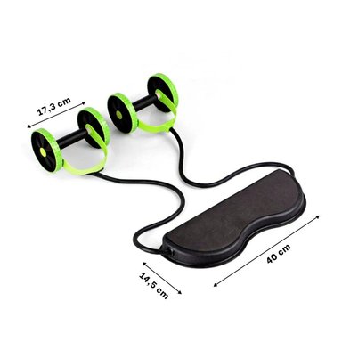 RUEDA ABDOMINAL RYBIU DE30643 REVOFLEX XTREME CON ELASTICO EJERCICIO VERDE - 4