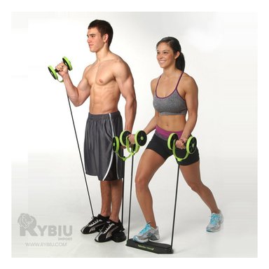 RUEDA ABDOMINAL RYBIU DE30643 REVOFLEX UTIL ENTRENAMIENTO VERDE + REGALO STICKERS
