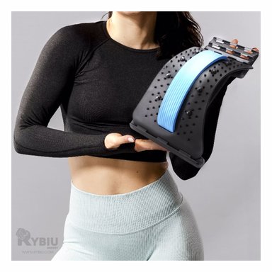 MASAJEADOR RYBIU DE30604 LARGO 39CM PRACTICO CINTURA AZUL + REGALO AGENDITA