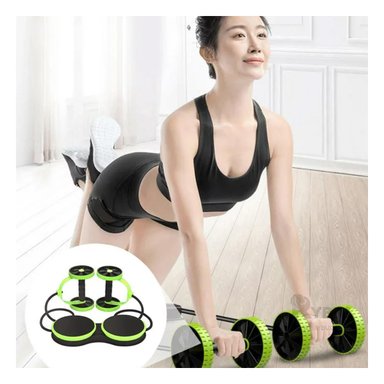 RUEDA ABDOMINAL RYBIU DE30643 REVOFLEX ELASTICA ENTRENAMIENTO VERDE + REGALO AGENDITA