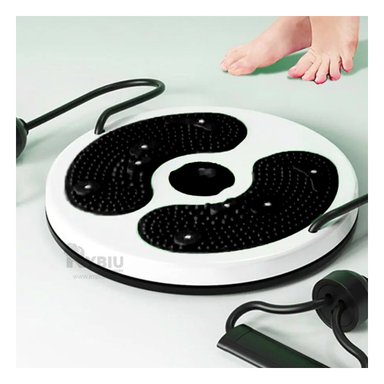 DISCO GIRATORIO DE ABDOMEN CON LIGAS FIT DE COLOR NEGRO