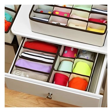 SET RYBIU HO32145 4 PIEZAS DE ORGANIZADORES DE CAJON ROPA INTERIOR BEIGE