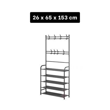 ZAPATERA RYBIU CURVO NEGRO ORGANIZADORA 5 NIVELES - 4