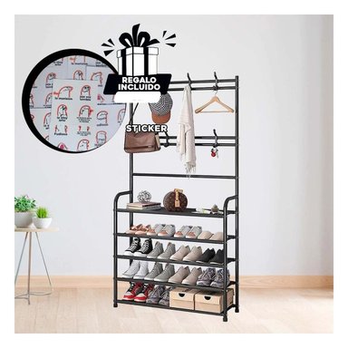 ZAPATERA RYBIU CURVO NEGRO CON SEPARADORES + REGALO STICKERS