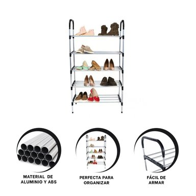 ZAPATERO RYBIU HO30844 NEGRO VERTICAL ESPACIOSO 5 NIVELES - 3
