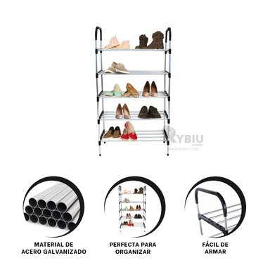 ZAPATERO RYBIU HO30844 NEGRO FUNCIONAL FACIL ARMADO + REGALO AGENDITA - 2